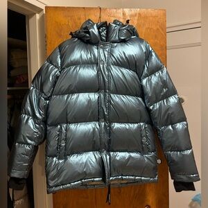 Aritzia SuperPuff Metallic Puffer Jacket S